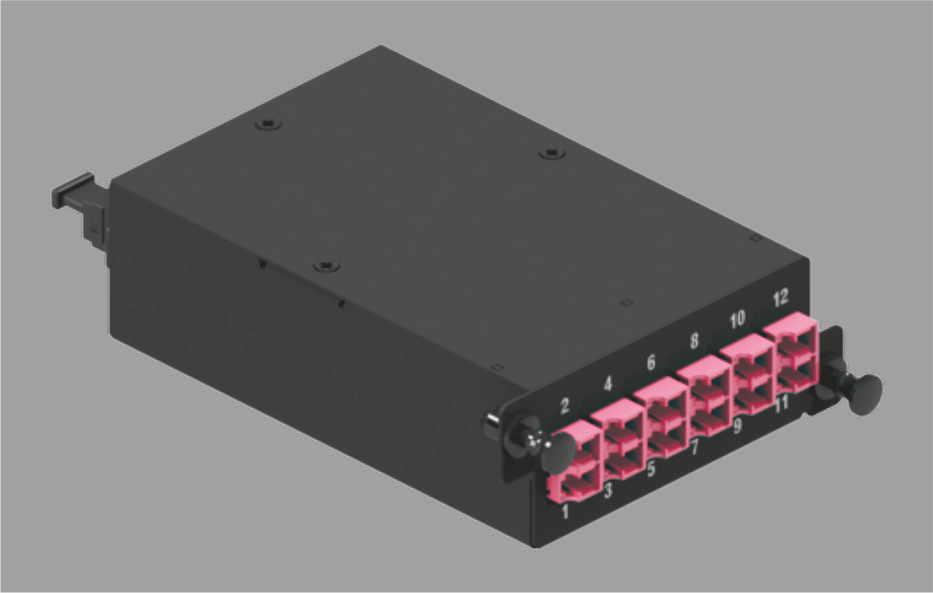 Modular MPO-12 to 6xLC Duplex Cassette (12x12-Module=144-Fiber)
